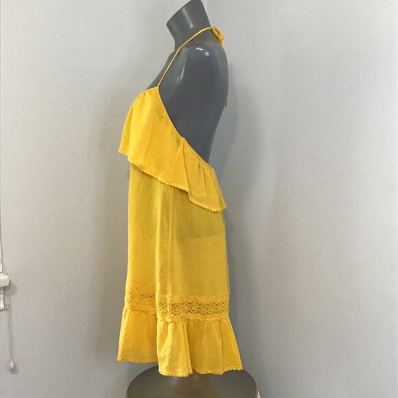 Kate Spade Golden Yellow Halter Dress Size M - Picture 5 of 10